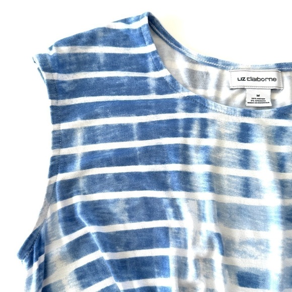 Liz Claiborne popover dress, sleeves, crew neck,  stretchy knit fabric, midi - Picture 8 of 14